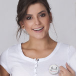 Badge Rond 5 Cm Bachelorette florale de mariée<br><div class="desc">Belle et romantique Mariée Peach Floral Bachelorette bouton que vous pouvez customiser facilement.</div>