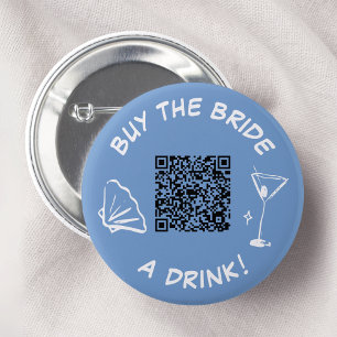 Badge Rond 5 Cm Bachelorette Venmo Code QR Acheter La Mariée Un Ve