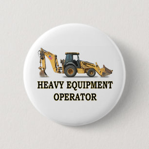 BADGE ROND 5 CM BACK HOE LOADER