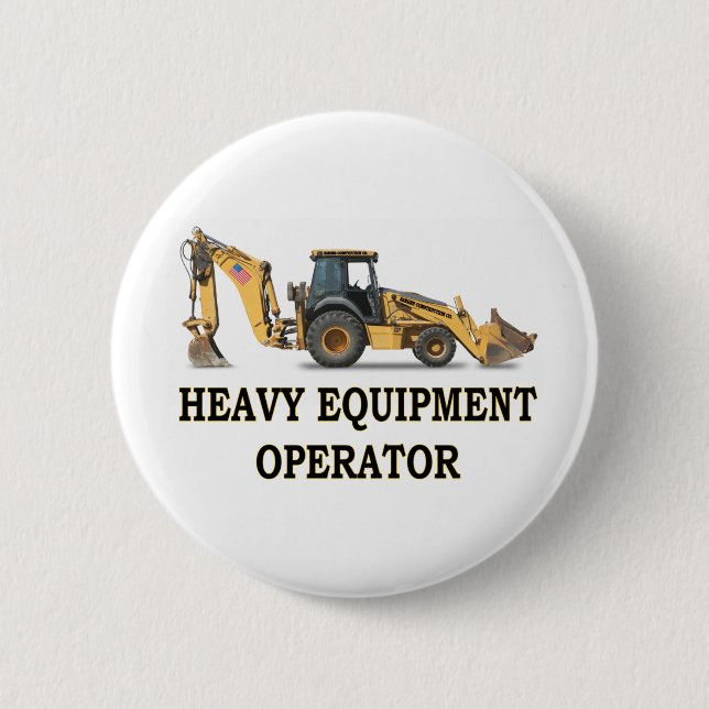 BADGE ROND 5 CM BACK HOE LOADER (Devant)