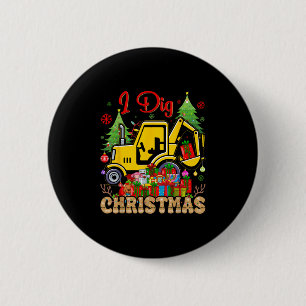 Badge Rond 5 Cm Backcute Ss Cute Ss Chargeur Excavateur Christmas