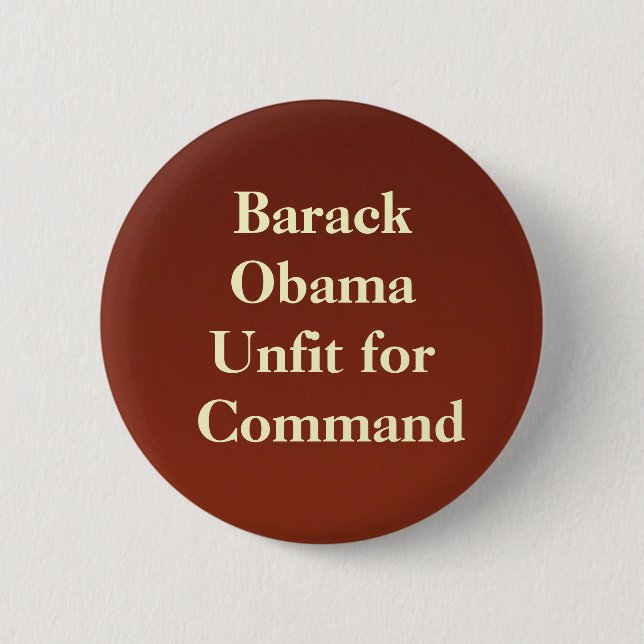 Badge Rond 5 Cm backdropapplication, Barack ObamaUnfit pour la (Devant)