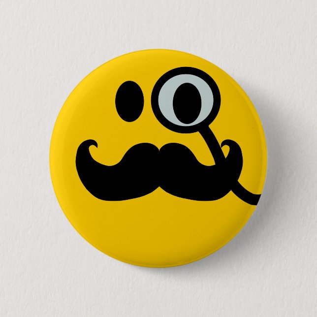 Badge Rond 5 Cm Backgrnd personnalisable de monocle et de (Devant)
