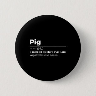 Badge Rond 5 Cm Bacon de porc amusant Art pour hommes femmes Barbe