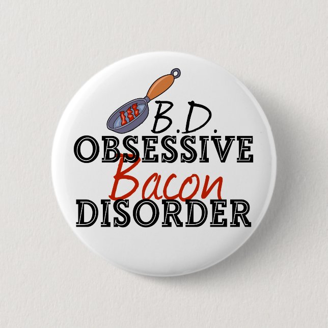 Badge Rond 5 Cm Bacon drôle (Devant)