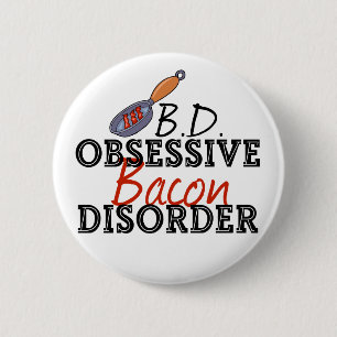 Badge Rond 5 Cm Bacon drôle