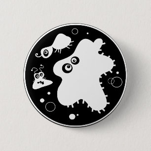 Badge Rond 5 Cm Bactéries