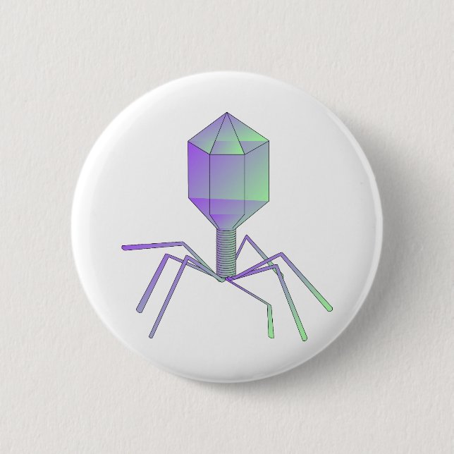 Badge Rond 5 Cm Bactériophage (Devant)
