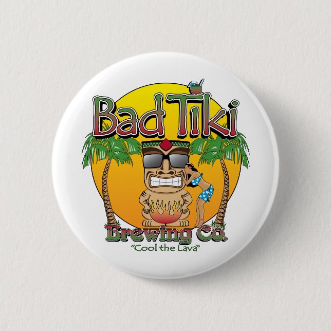 Badge Rond 5 Cm Bad Tiki Brewing Company (Devant)