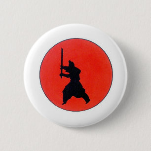 Badge Rond 5 Cm Badge Arrondi Japonais Bushido 6 Cm