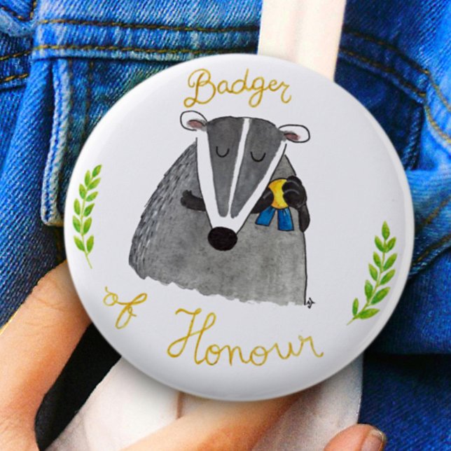 Badge Rond 5 Cm BADGER D'HONNEUR bouton par Nicole Janes (Créateur téléchargé)