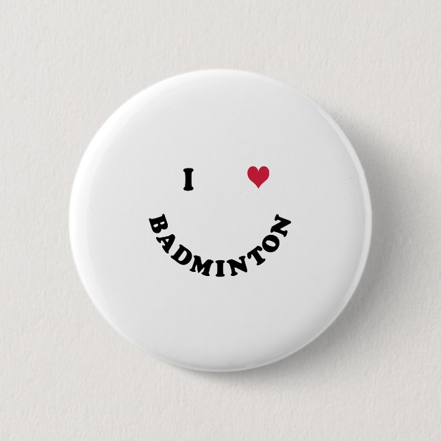 Badge Rond 5 Cm Badminton (Devant)