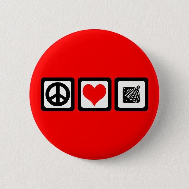 Badge Rond 5 Cm Badminton (Devant)