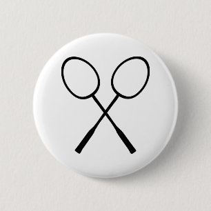 Badge Rond 5 Cm Badminton