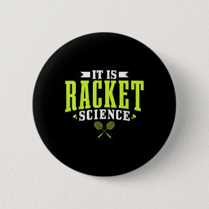 Badge Rond 5 Cm Badminton C'Est La Science Des Raquettes Hommes Fe