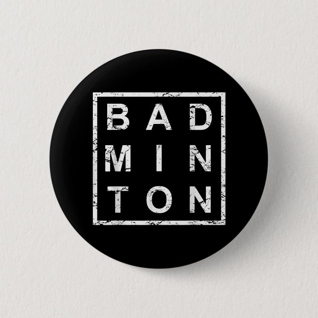 Badge Rond 5 Cm Badminton élégant  (Devant)