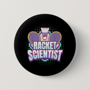 Badge Rond 5 Cm Badminton I Racket Scientifique I Racket Badminton