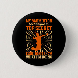 Badge Rond 5 Cm Badminton Player My Badminton Technique