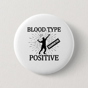 Badge Rond 5 Cm Badminton Positive Shuttle Court Jeu Sport Badmin