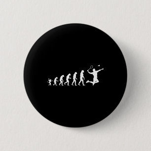 Badge Rond 5 Cm Badminton Pour L'Évolution Humaine