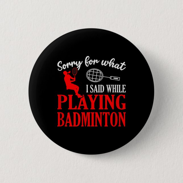 Badge Rond 5 Cm Badminton Shuttle Racket Badminton Player 1  (Devant)