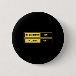 Badge Rond 5 Cm Badminton Sur World Off Racket Navette Sports