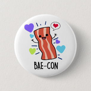 Badge Rond 5 Cm Bae-con Funny Bacon Pun