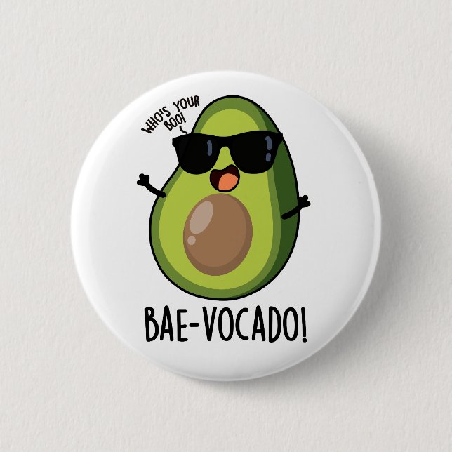 Badge Rond 5 Cm Bae-vocado Amusant Avocado Pun (Devant)