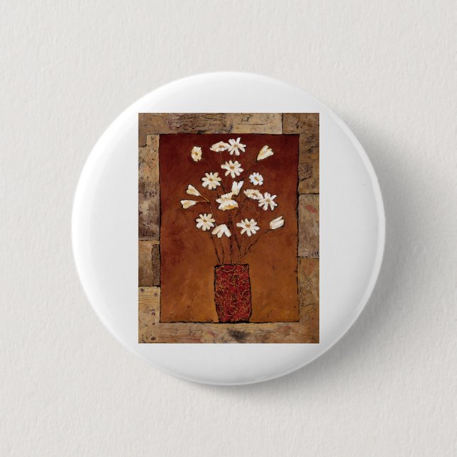 Badge Rond 5 Cm BAG12 Flowers.tif blanc (Devant)