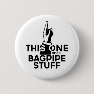 Badge Rond 5 Cm Bagpipes Stuff - Funny Bagpipes Musique