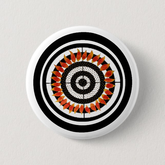 Badge Rond 5 Cm Bague de feu (Devant)