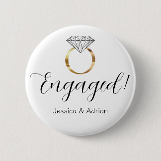 Badge Rond 5 Cm Bague de fiançailles en diamant blanc sur mesure