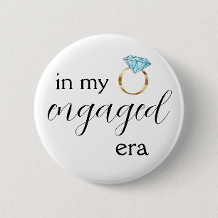 Badge Rond 5 Cm Bague Diamant De Mon Ère Fiancée