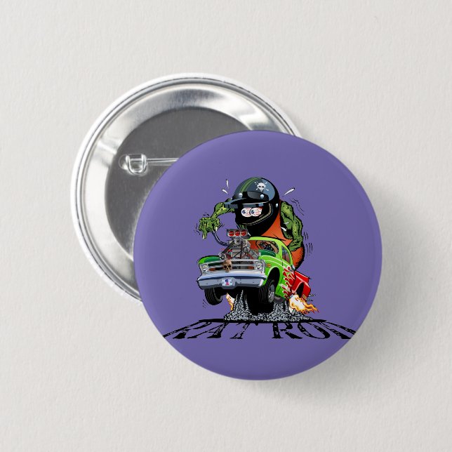 Badge Rond 5 Cm Baguette chauffante de dessin (Devant & derrière)