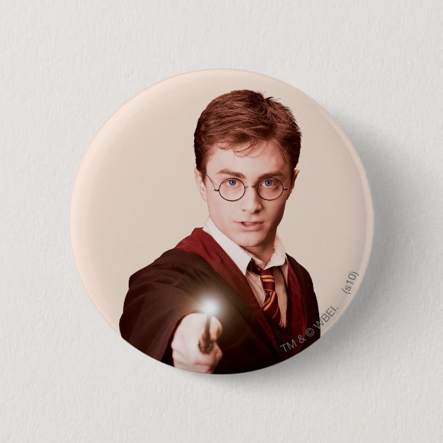 Badge Rond 5 Cm Baguette Harry Potter Points (Devant)