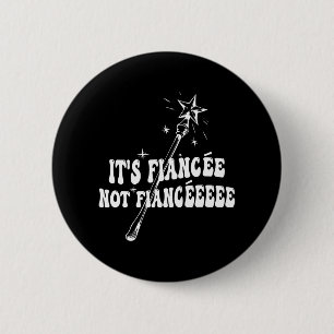 Badge Rond 5 Cm Baguette magique de la fête de mariage de fiançail