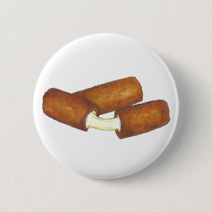 Badge Rond 5 Cm Baguettes de Mozzarella frites Fromage Poignée Ali