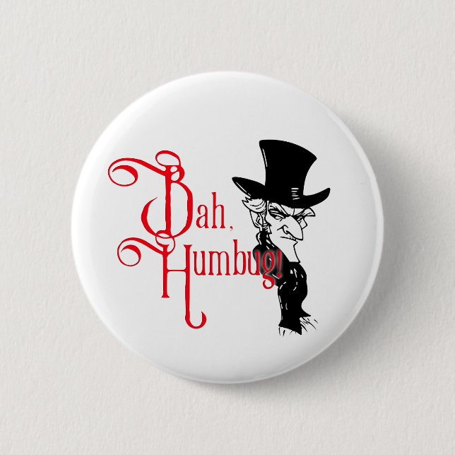 Badge Rond 5 Cm Bah Humbug Scrooge Essential T-Shirt (Devant)