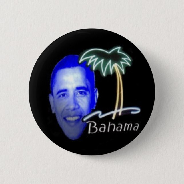 Badge Rond 5 Cm Bahama Obama (Devant)