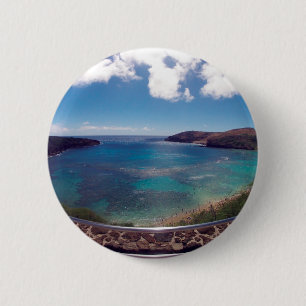 BADGE ROND 5 CM BAIE HAWAÏ DE HANAUMA