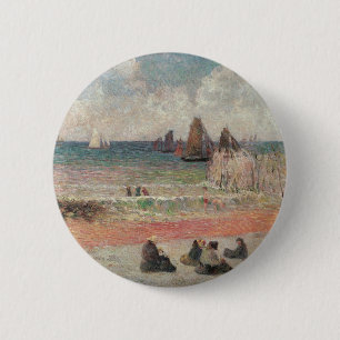 Badge Rond 5 Cm Baignade à Dieppe de Paul Gauguin