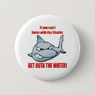 Badge Rond 5 Cm Bain avec les requins
