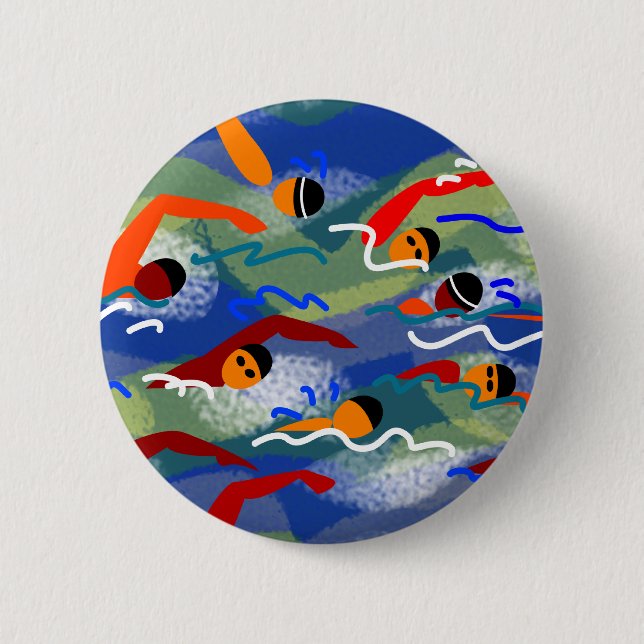 Badge Rond 5 Cm Bain d'EAU LIBRE (Devant)