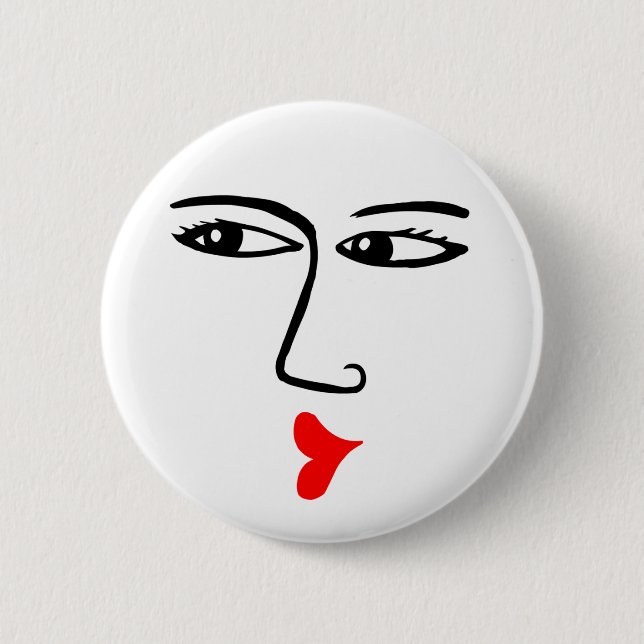 Badge Rond 5 Cm Baiser (Devant)