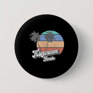 Badge Rond 5 Cm Baiser Rétro Kissimmee Floride Fl Vintage Plage Su
