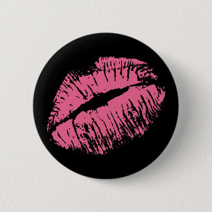 Badge Rond 5 Cm Baiser rose