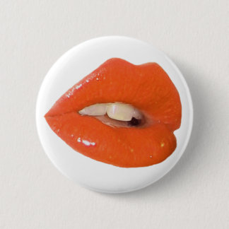Badge Rond 5 Cm Baiser toxique orange