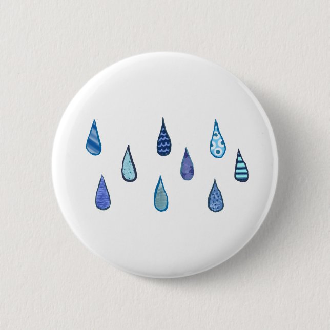 Badge Rond 5 Cm Baisses de pluie (Devant)
