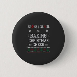 Badge Rond 5 Cm Baking Christmas Cheer Gingerbread Oven Knit Patte