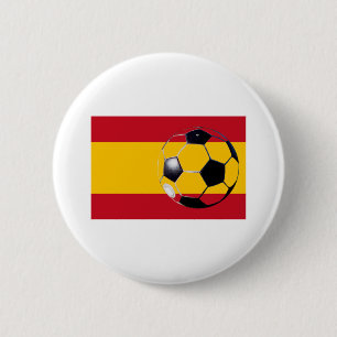 Badge Rond 5 Cm Bal de football Espagne Drapeau2 Le MUSÉE Zazzle C